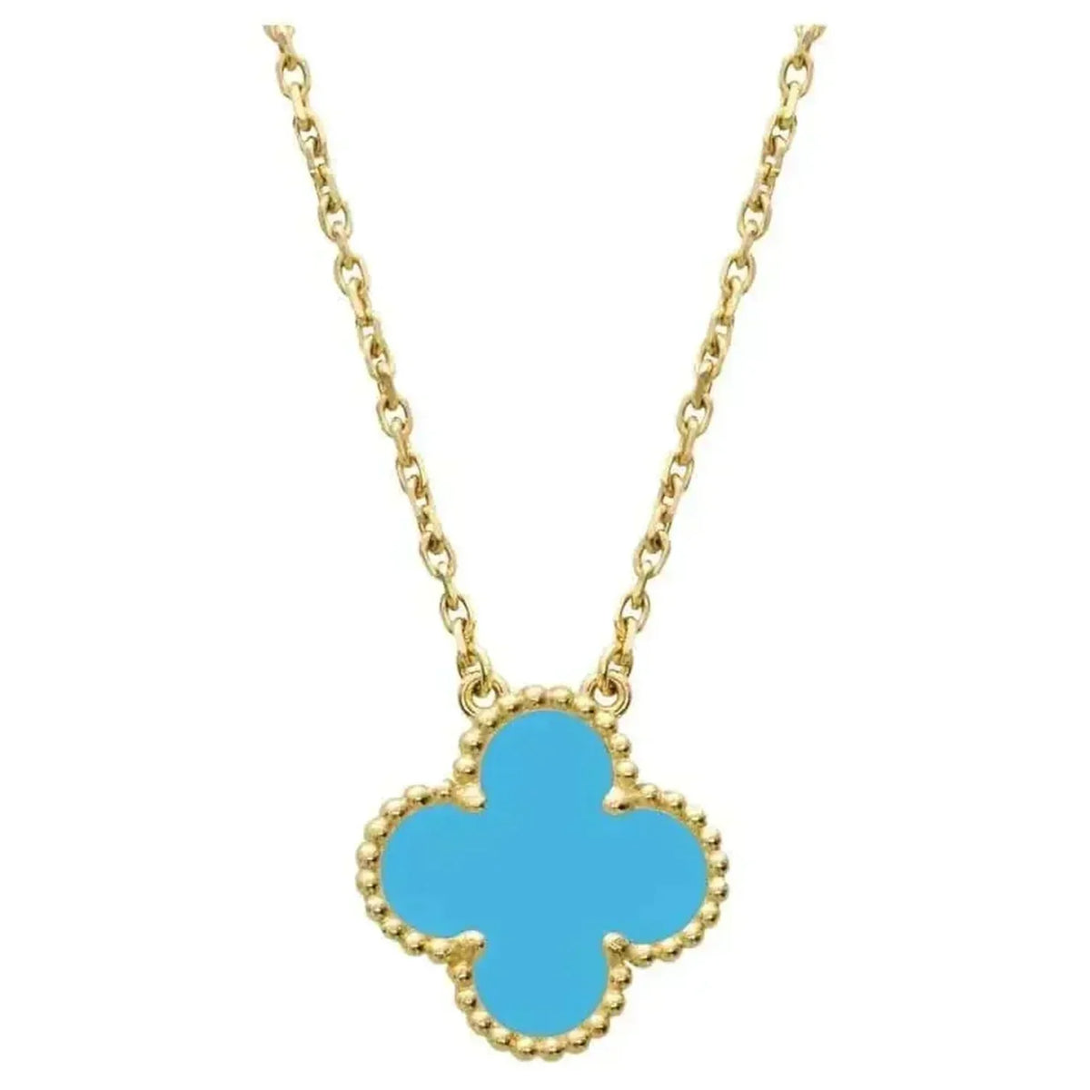 [Garvey ]CLOVER 15MM VINTAGE TURQUOISE NECKLACE