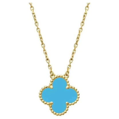 [Garvey ]CLOVER 15MM VINTAGE TURQUOISE NECKLACE