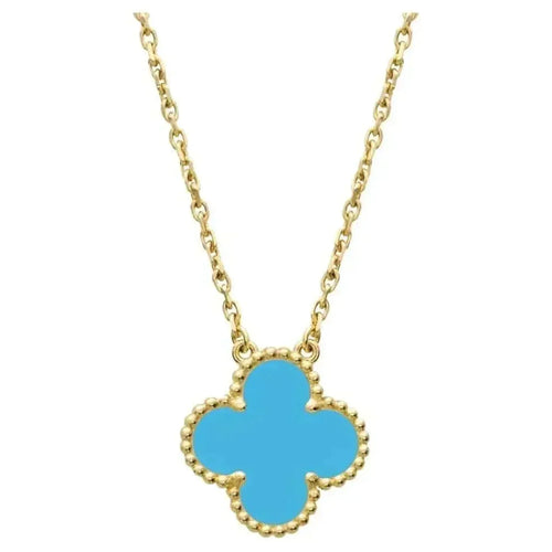 [Garvey ]CLOVER 15MM VINTAGE TURQUOISE NECKLACE