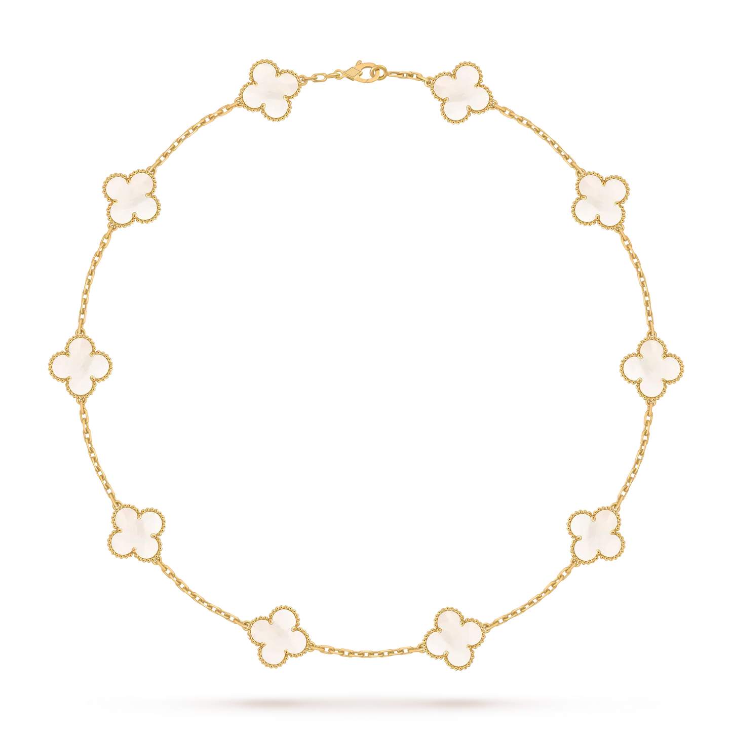 [Garvey]CLASSIC LUCKY 10-MOTIF CLOVER NECKLACE GOLD COLLECTION
