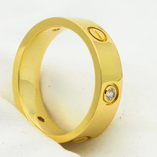 [Garvey ]LOVE RING 5.5MM 3 DIAMONDS GOLD