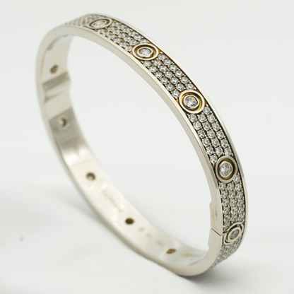 [Garvey ]LOVE BRACELET 6.1MM DIAMOND-PAVED 10 BIG DIAMONDS