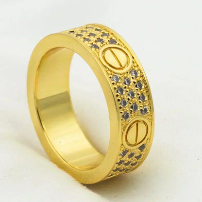 [Garvey ]LOVE RING 5.5MM DIAMONDS PAVED