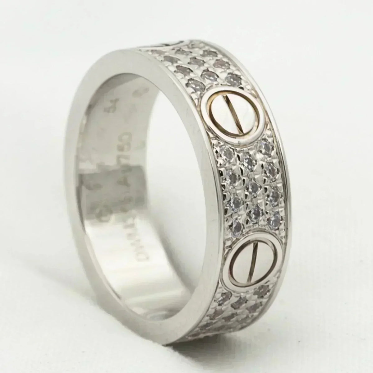 [Garvey ]LOVE RING 5.5MM DIAMONDS PAVED