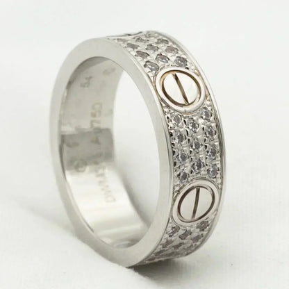 [Garvey ]LOVE RING 5.5MM DIAMONDS PAVED