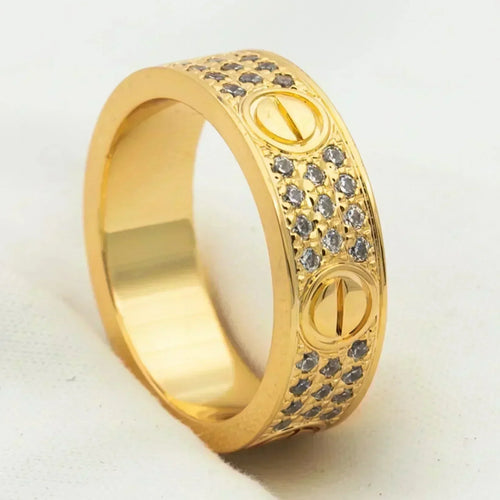 [Garvey ]LOVE RING 5.5MM DIAMONDS PAVED