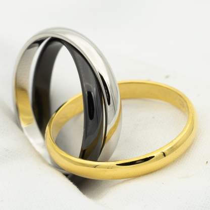 [Garvey ]TRINITY RING BLACK GOLD SILVER