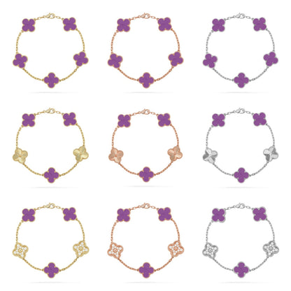 [Garvey ] CLOVER 5 MOTIF VIOLET BRACELET COLLECTION