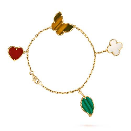 [Garvey ]LUCKY SPRING 5 MOTIF GOLD BRACELET