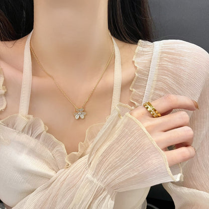 [Garvey ]FLOWER DIAMOND NECKLACE