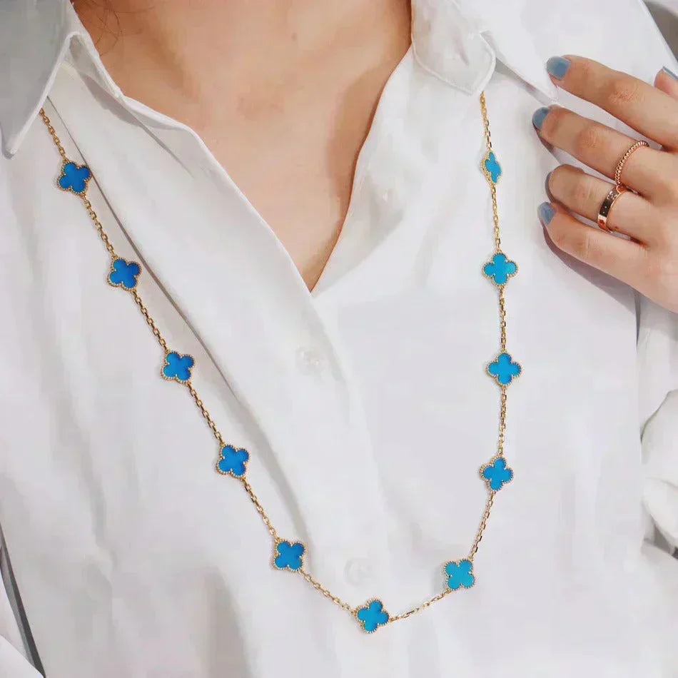 [Garvey ]CLOVER 20 MOTIFS BLUE AGATE GOLD