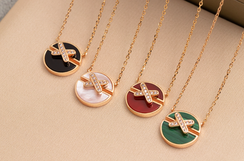 [Garvey ]JEUX DE PINK GOLD DIAMOND NECKLACE