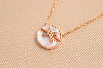 [Garvey ]JEUX DE PINK GOLD DIAMOND NECKLACE