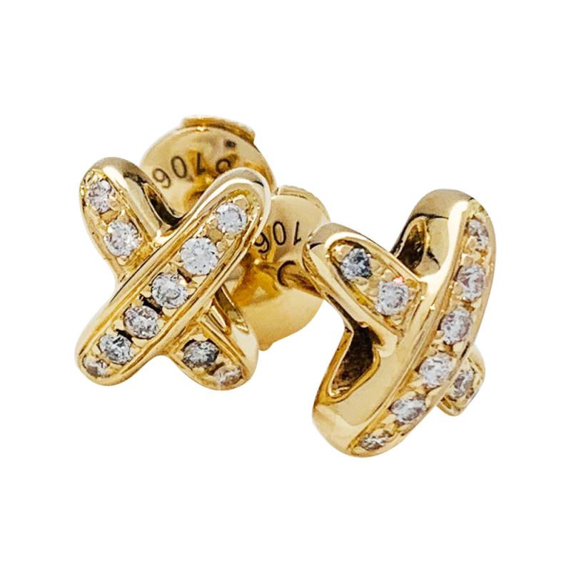 [Garvey ]JEUX DE GOLD DIAMOND EARRINGS