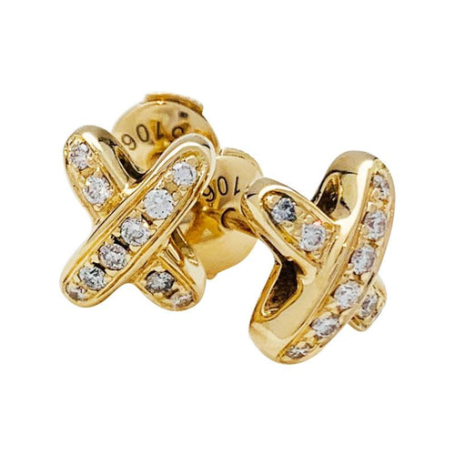 [Garvey ]JEUX DE GOLD DIAMOND EARRINGS