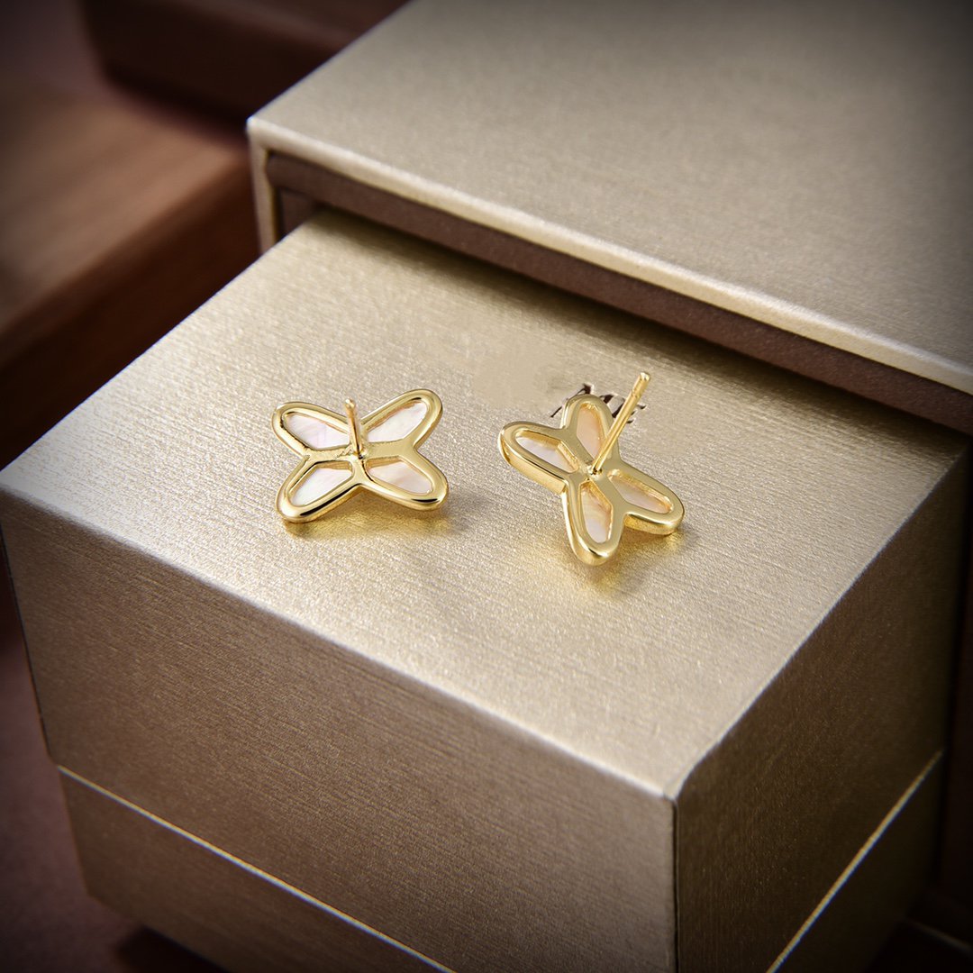 [Garvey ]JEUX DE WHITE MOP GOLD DIAMOND EARRINGS