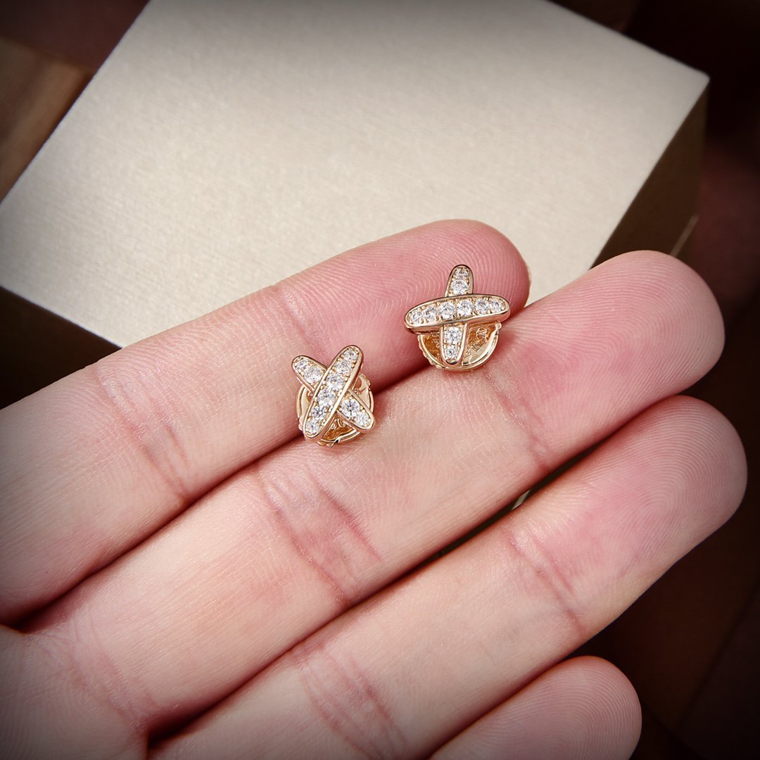 [Garvey ]JEUX DE GOLD DIAMOND EARRINGS