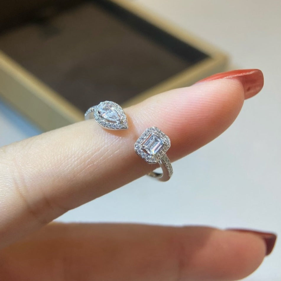 [Garvey]My Twin Toi & Moi Silver Diamond Ring
