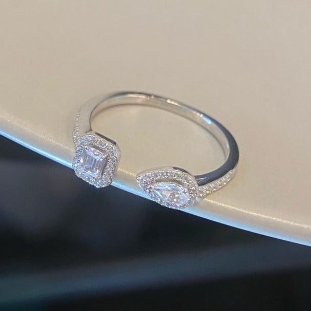 [Garvey]My Twin Toi & Moi Silver Diamond Ring