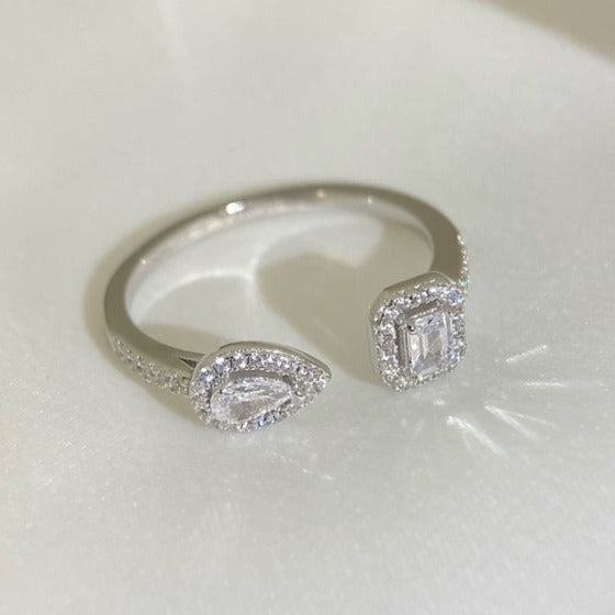 [Garvey]My Twin Toi & Moi Silver Diamond Ring
