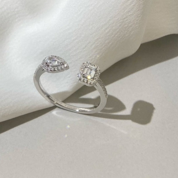 [Garvey]My Twin Toi & Moi Silver Diamond Ring