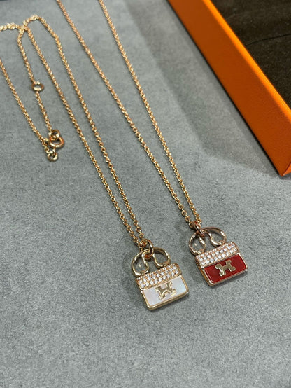 [Garvey]H CIRCE MOISSANITE PENDANT NECKLACE GOLD