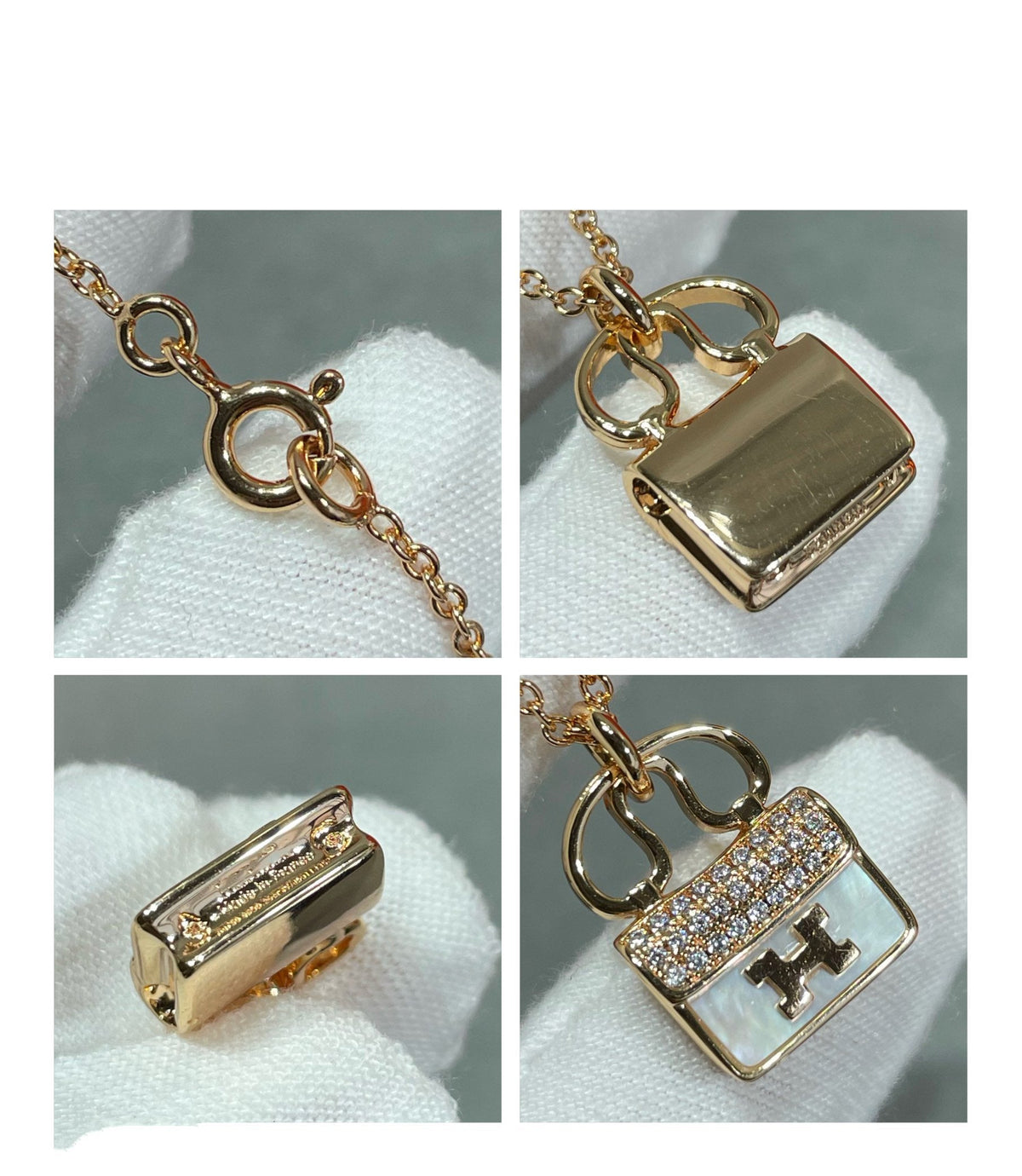 [Garvey ]H CIRCE MOISSANITE PENDANT NECKLACE GOLD
