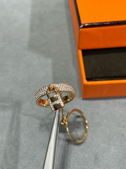 [Garvey ]HM KELLY CLOCHETTE DOUBLE RING IN  WITH DIAMONDS
