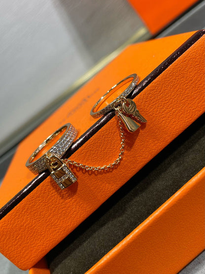 [Garvey]HM KELLY CLOCHETTE DOUBLE RING IN  WITH DIAMONDS