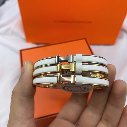 [Garvey ]CLASSIC HM CLIC WHITE 8MM ENAMEL BRACELET