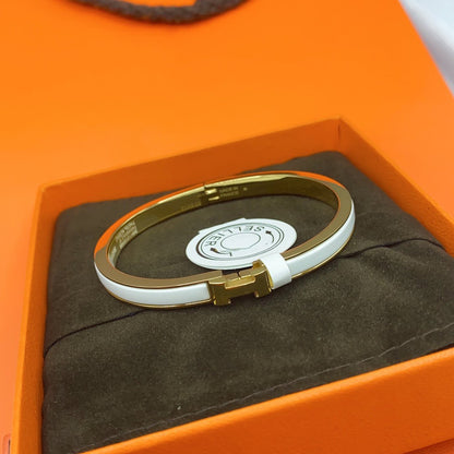 [Garvey ]CLASSIC HM CLIC WHITE 8MM ENAMEL BRACELET