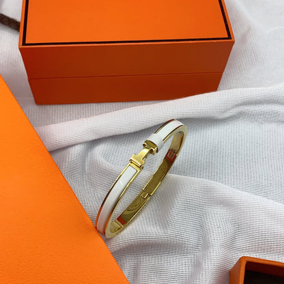 [Garvey ]CLASSIC HM CLIC WHITE 8MM ENAMEL BRACELET