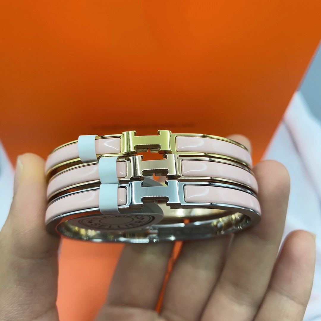 [Garvey ]CLASSIC HM CLIC  PINK 8MM ENAMEL BRACELET
