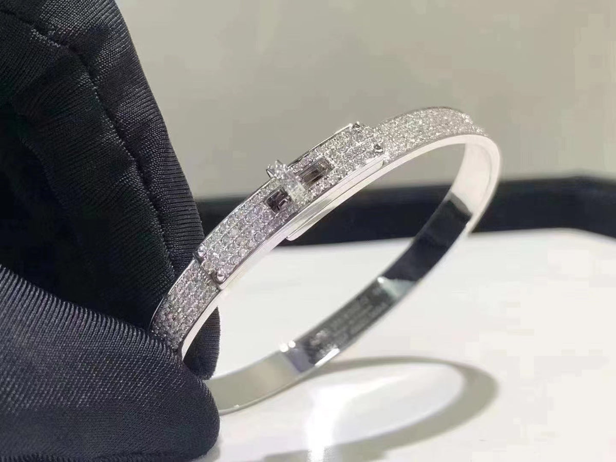 [Garvey ]HM KELLY BRACELET IN SILVER AND FULL PAVE DIAMOND