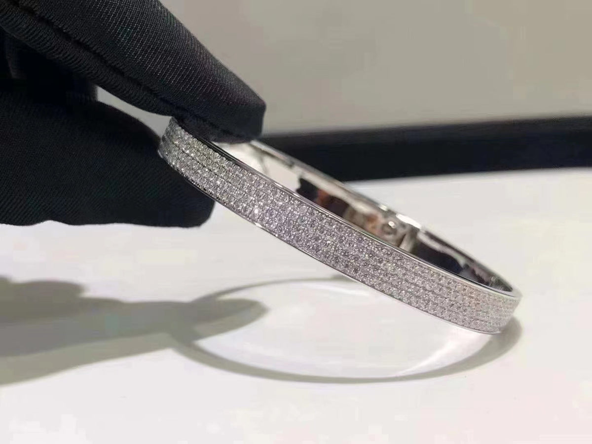 [Garvey ]HM KELLY BRACELET IN SILVER AND FULL PAVE DIAMOND