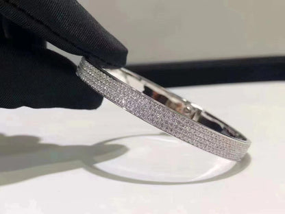 [Garvey ]HM KELLY BRACELET IN SILVER AND FULL PAVE DIAMOND