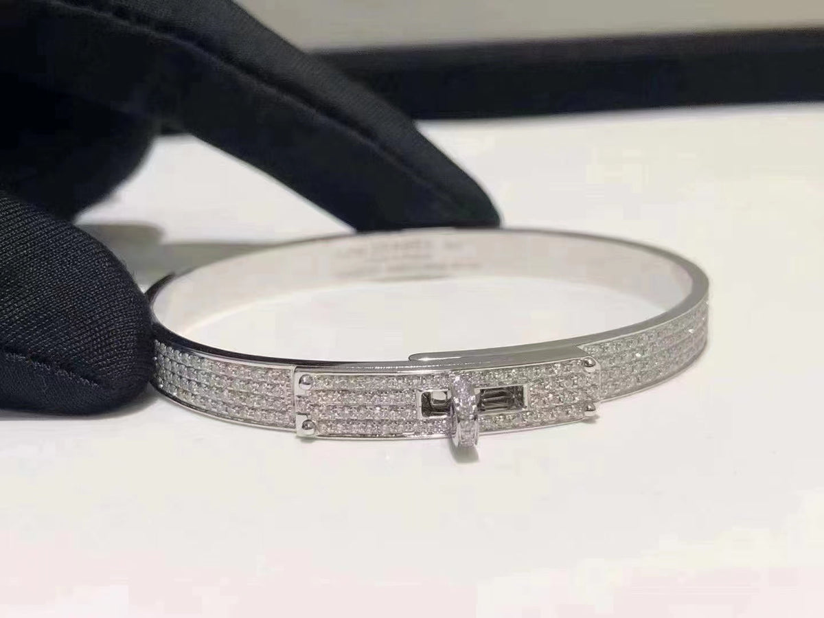 [Garvey ]HM KELLY BRACELET IN SILVER AND FULL PAVE DIAMOND