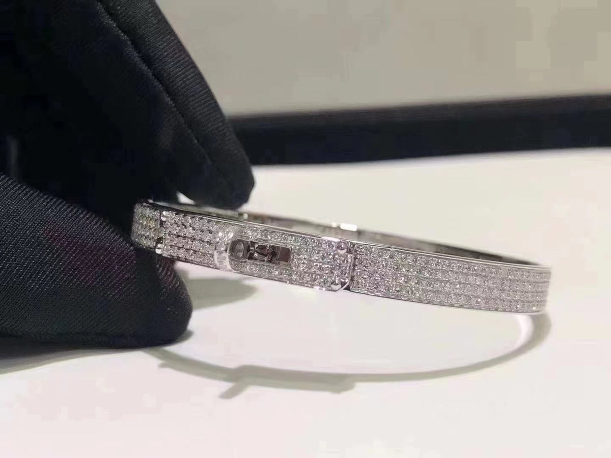 [Garvey ]HM KELLY BRACELET IN SILVER AND FULL PAVE DIAMOND