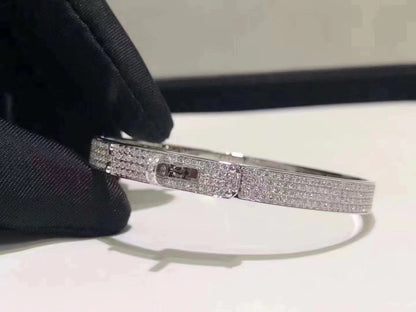 [Garvey ]HM KELLY BRACELET IN SILVER AND FULL PAVE DIAMOND