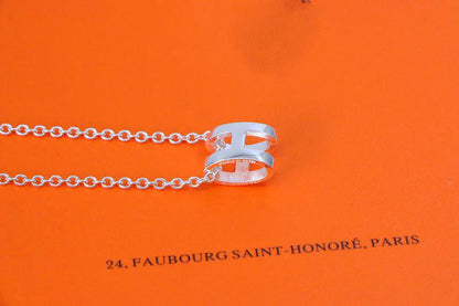 [Garvey ]HM NECKLACE H LETTER OVAL SERIES