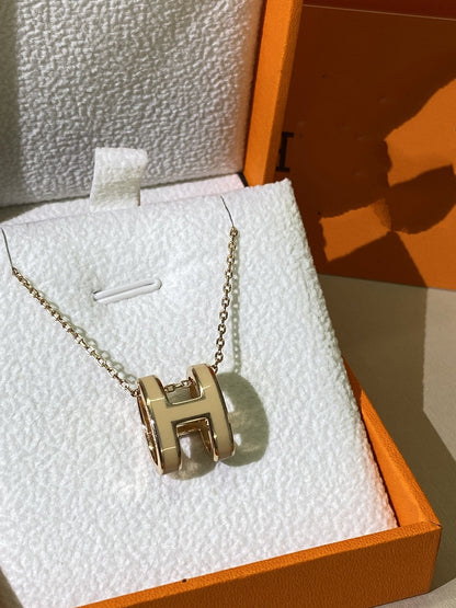 [Garvey ]HM CLIC YELLOW ENAMEL GOLD NECKLACE