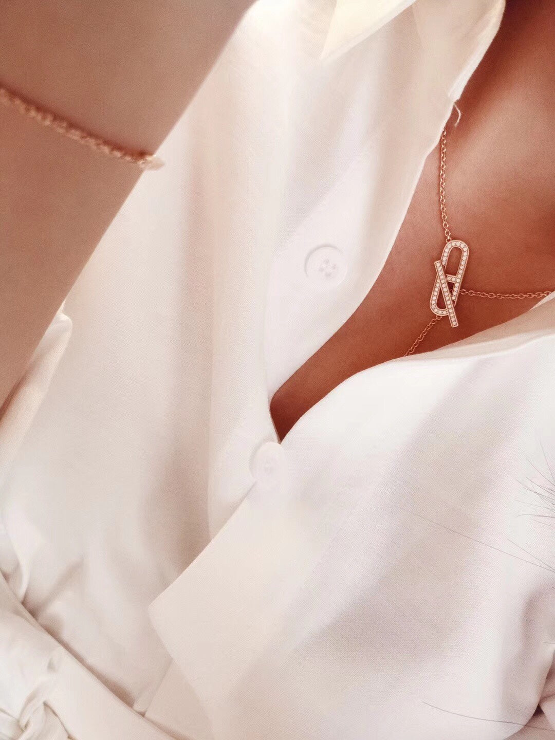 [Garvey ]HM FIRE PIG NOSE NECKLACE TRENDY STREET