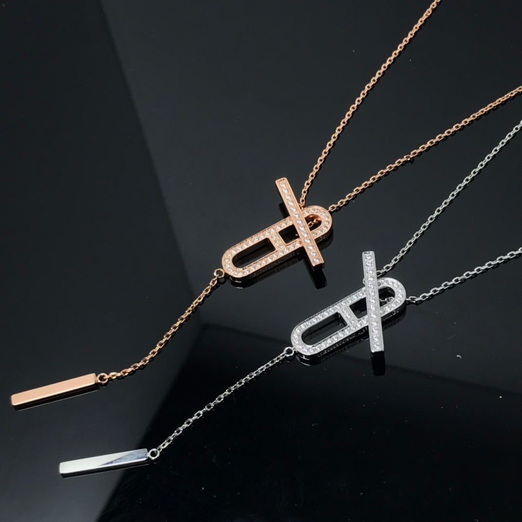 [Garvey ]HM NECKLACE PLATINUM ROSE GOLD DIAMOND