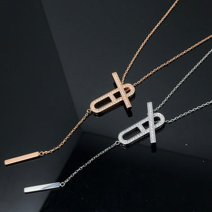 [Garvey ]HM NECKLACE PLATINUM ROSE GOLD DIAMOND