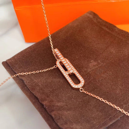 [Garvey ]HM NECKLACE PLATINUM ROSE GOLD DIAMOND