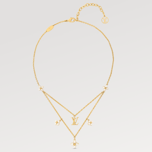 [Garvey]FLOWERGRAM GOLD MOP DOUBLE ROW NECKLACE