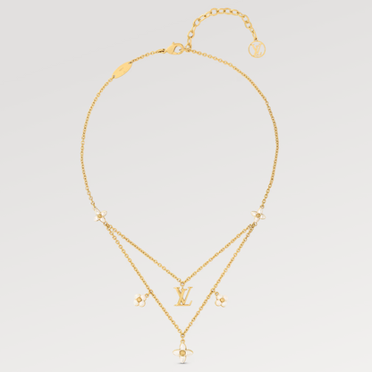 [Garvey ]FLOWERGRAM GOLD MOP DOUBLE ROW NECKLACE
