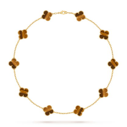 [Garvey]CLASSIC LUCKY 10-MOTIF CLOVER NECKLACE GOLD COLLECTION