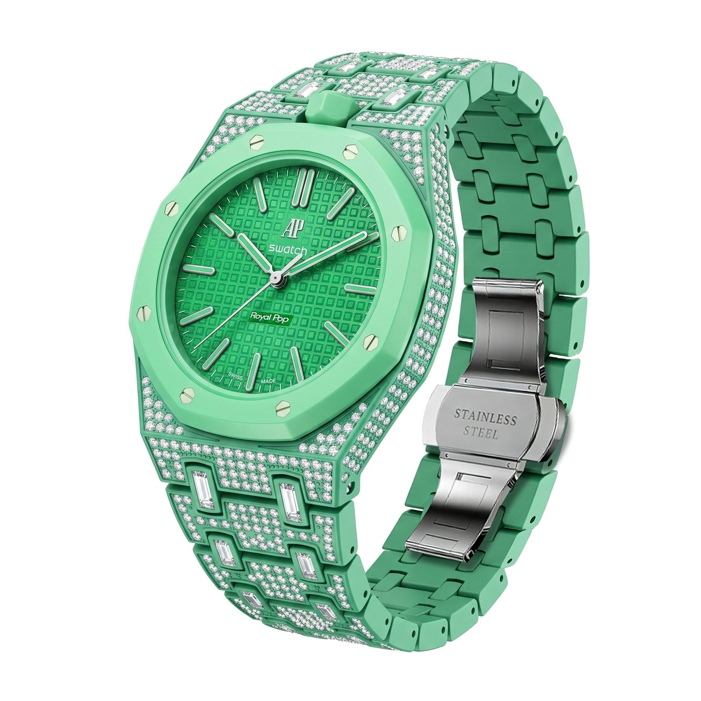 [Garvey]Royal Oak Pop Exclusive Bioceramic Case & Bioceramic Strap Full Diamond