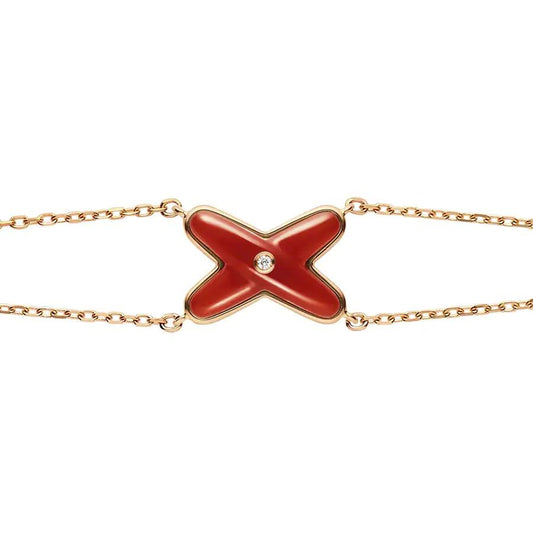 [Garvey]JEUX BRACELET CARNELIAN ROSE GOLD 1 DIAMOND